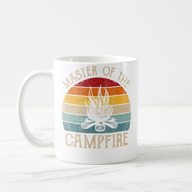 Master Of The Campfire Camping Camper Coffee Mug (Left)