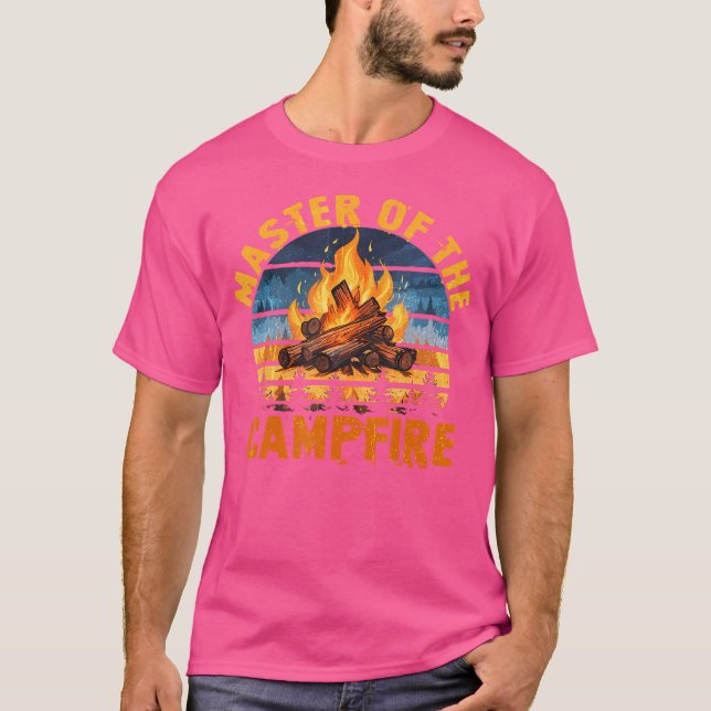 Master Of The Campfire Camping Funny Outdoor T-Shirt (Front)
