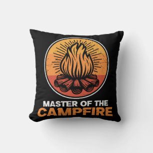 Master Of The Campfire Funny Camping Cushion