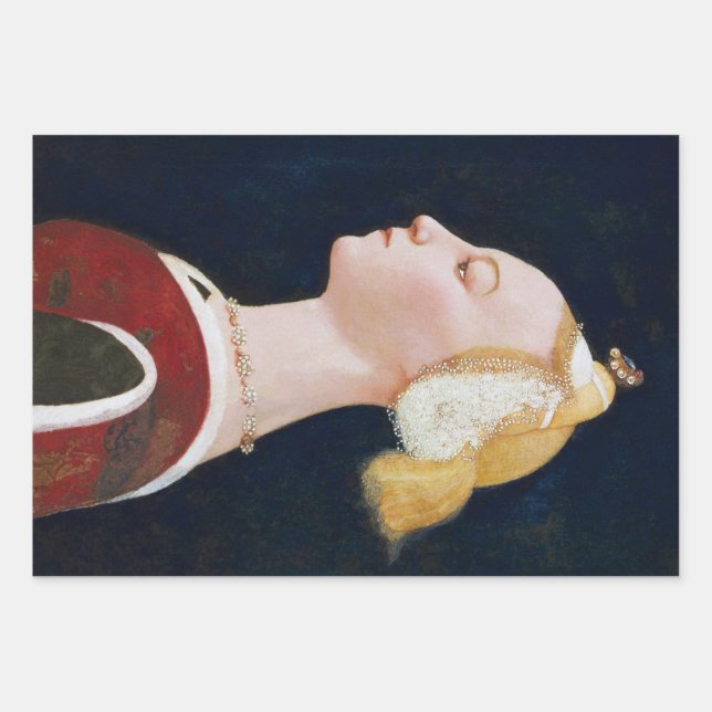 Master of the Castello Nativity Portrait of a Lady Wrapping Paper Sheet (Front)