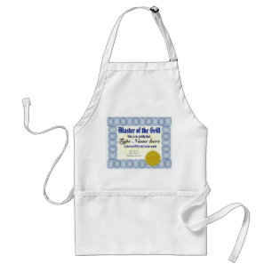 Master of the Grill BBQ Chef Certificate Apron