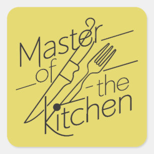 master of the kitchen Culinary Groove  Square Sticker