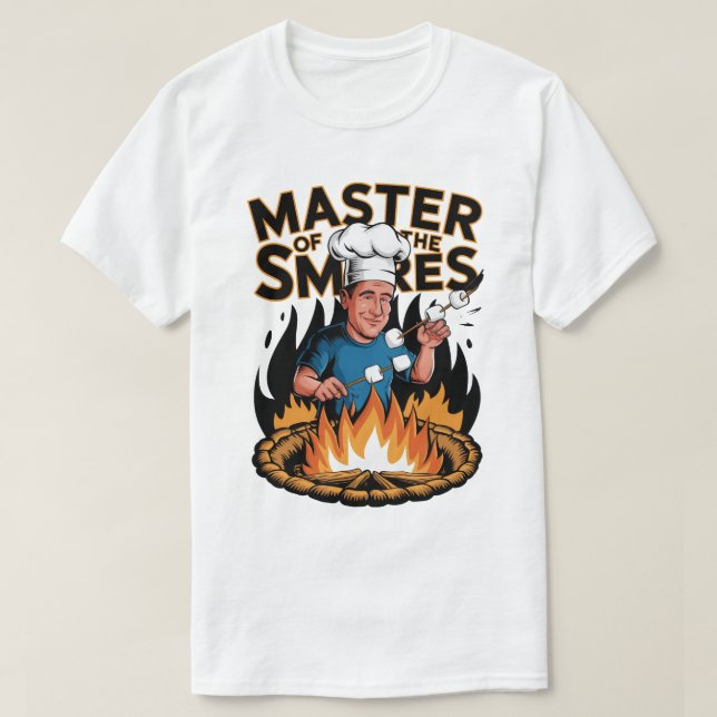Master of the S’mores Campfire Cooking Design T-Shirt (Design Front)