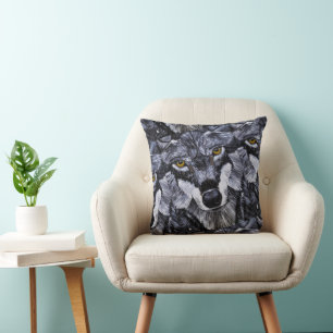 Master of the Wild Painting by Alfred Fox Cushion