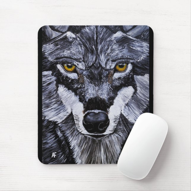 Master of the Wild Painting by Alfred Fox Mouse Mat (With Mouse)