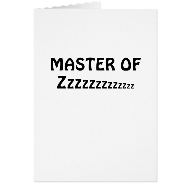 Master of Zzzzzz (Front)
