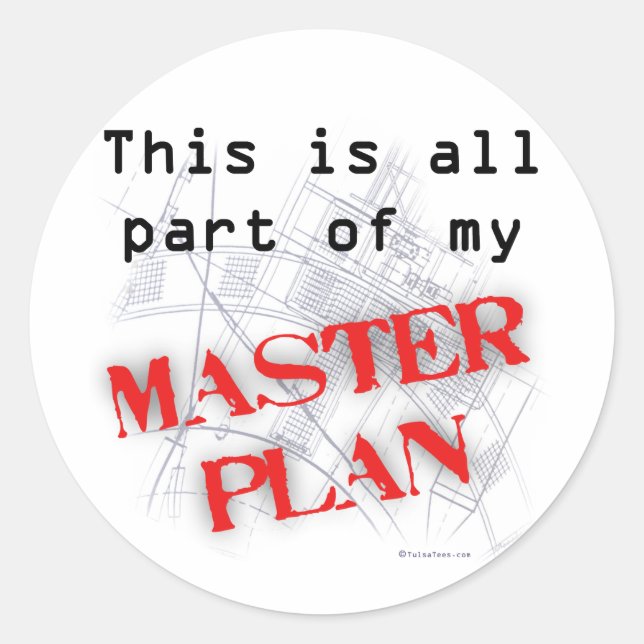 Master Plan Classic Round Sticker (Front)