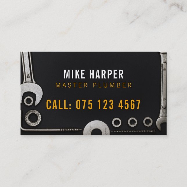 Master plumber | Handy Man Business Card (Front)