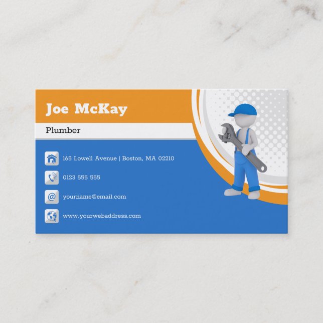 Master plumber | Handy Man Business Card (Front)