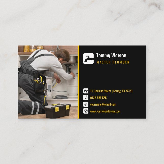 Master plumber | Handy Man Business Card (Front)