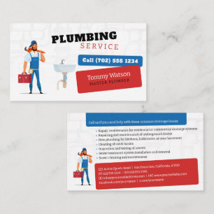 Master plumber Handy Man Business Card
