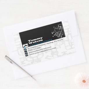 Master plumber   Handy Man Business Card Rectangular Sticker