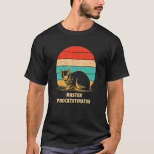 Master Procatstinator Cat Humour Kitten Lazy T-Shirt
