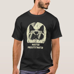 Master Procatstinator Cat Humour Kitten Lazy T-Shirt