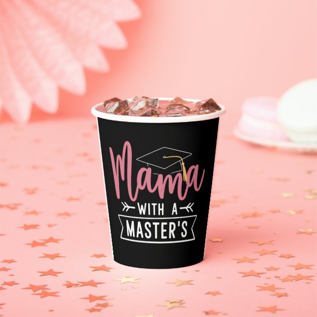 Master’s Degree Mama MBA Masters Degree Graduation Paper Cups (Insitu)