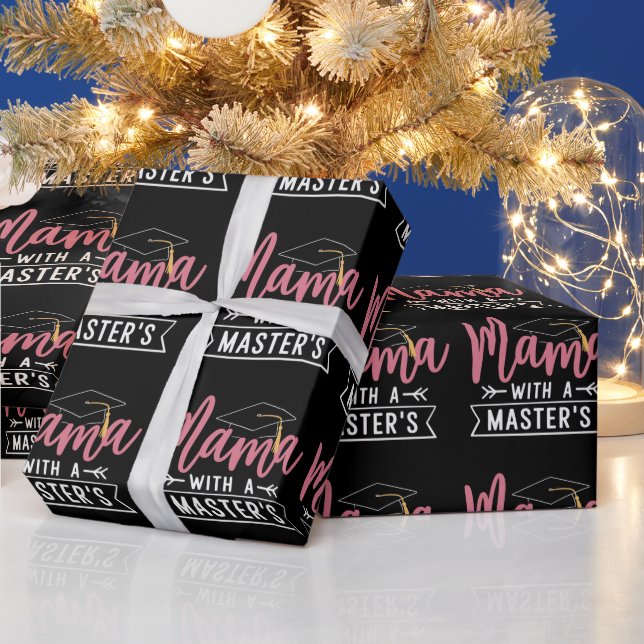Master’s Degree Mama MBA Masters Degree Graduation Wrapping Paper (Holidays)
