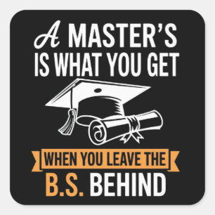 Master’s Degree MBA Masters Degree Graduation  Square Sticker