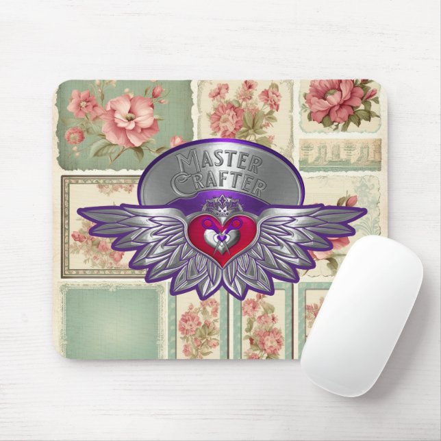 Master Scrapbook Badge  Mouse Mat (With Mouse)