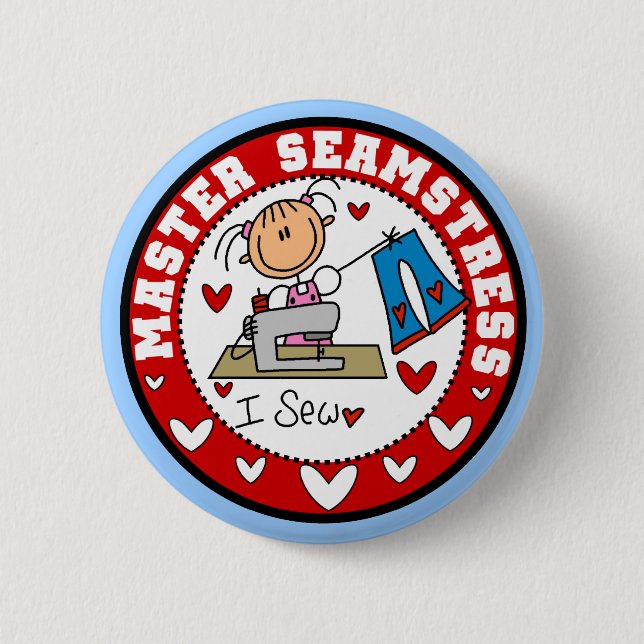 Master Seamstress 6 Cm Round Badge (Front)