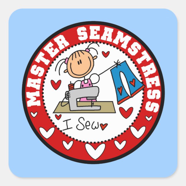 Master Seamstress Square Sticker (Front)