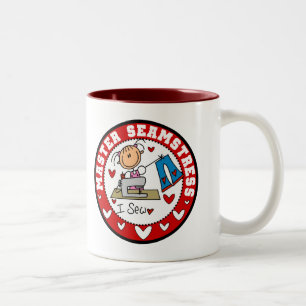 Master Seamstress T-shirts and Gifts Two-Tone Coffee Mug