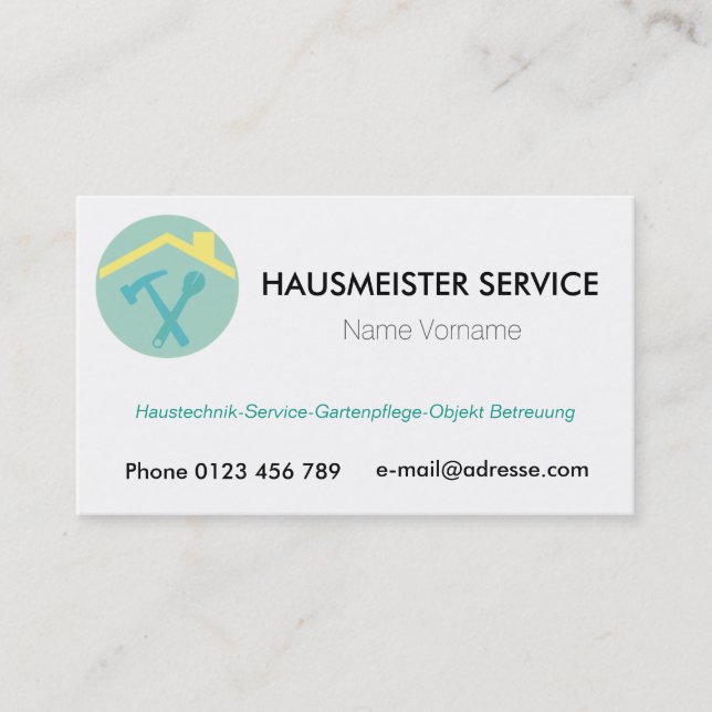 master service business card (Front)