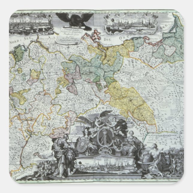 Master Sheet of the Prussian Sovereign Square Sticker (Front)