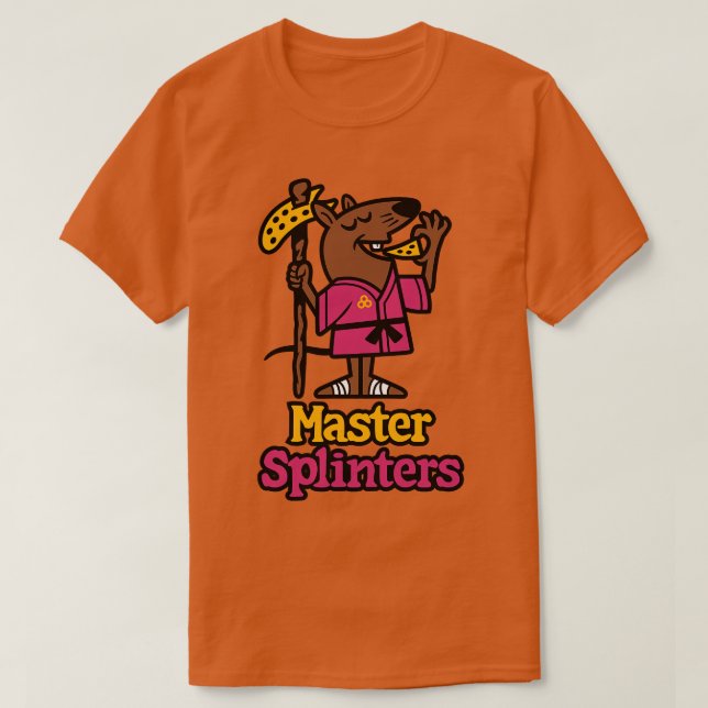 Master Splinters Pizza T-Shirt (Design Front)