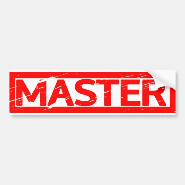 Master Stamp Bumper Sticker (Front)