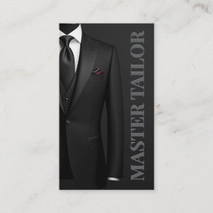 Master Tailor Classic Black Tuxedo Boutique Business Card