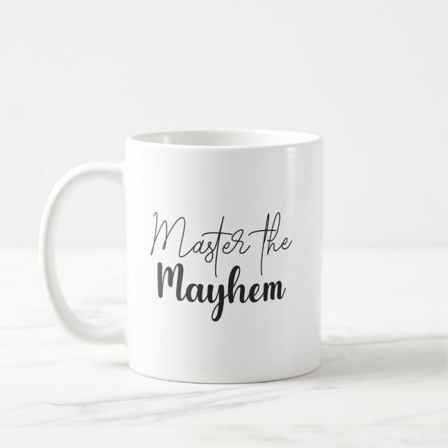Master the Mayhem, Gym, Hustle, Success Motivation Coffee Mug (Left)