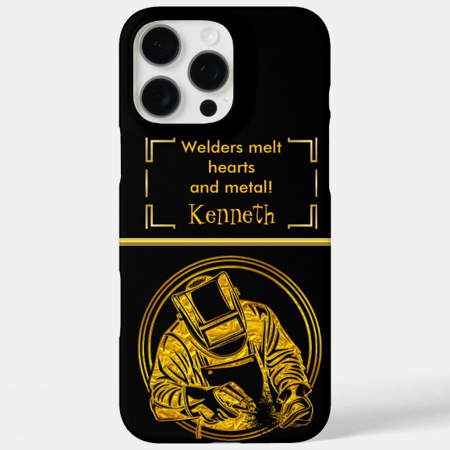 Master Welder Crafting Perfect Metal Case-Mate iPhone Case (Back)