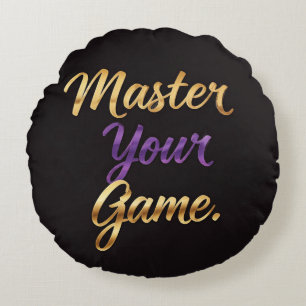 Master Your Game Round Cushion