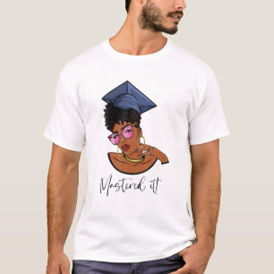 Mastered It Black Queen With Master's Degree Black T-Shirt