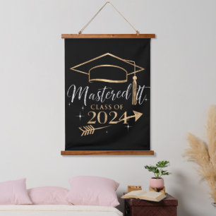 Mastered It Class of 2024 Graduation Gifts for Her Hanging Tapestry