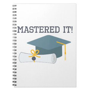 Mastered It Funny Graduation Gift  Masters Degree Notebook