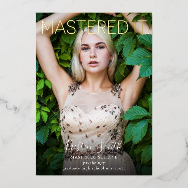 Mastered It Graduate Gold Photo  (Front)