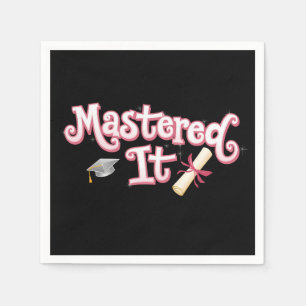 Mastered It Graduation Master's Degree Graduate Napkin