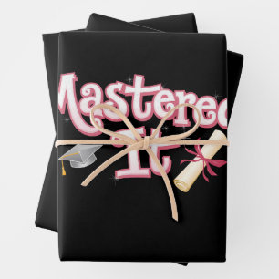 Mastered It Graduation Master's Degree Graduate Wrapping Paper Sheet