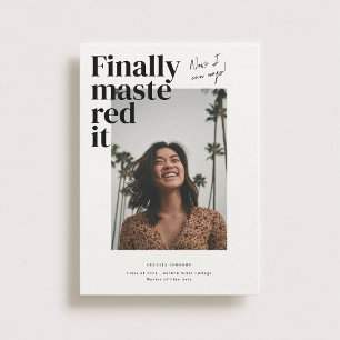 Mastered It! Graduation Photo Announcement