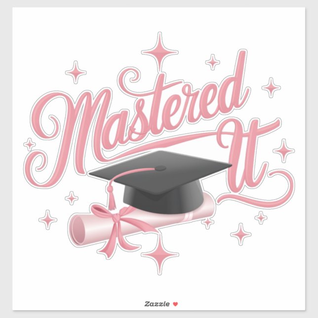 Mastered It Masters Degree Graduate MBA Graduation (Sheet)