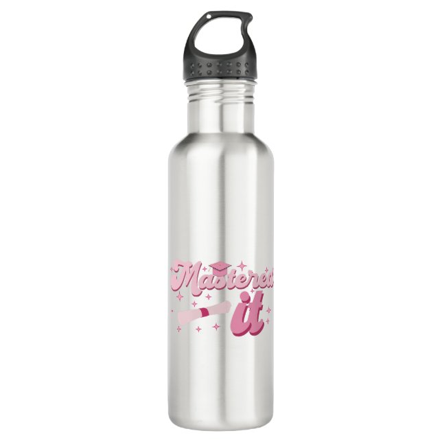Mastered It Masters Degree Graduate MBA Graduation 710 Ml Water Bottle (Front)