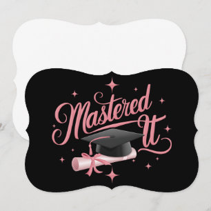 Mastered It Masters Degree Graduate MBA Graduation Card