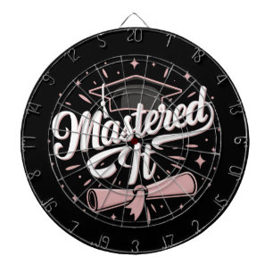 Mastered It Masters Degree Graduate MBA Graduation Dartboard