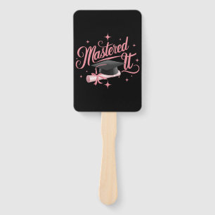 Mastered It Masters Degree Graduate MBA Graduation Hand Fan