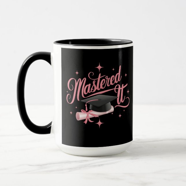 Mastered It Masters Degree Graduate MBA Graduation Mug (Left)