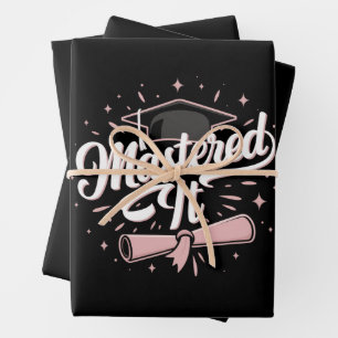 Mastered It Masters Degree Graduate MBA Graduation Wrapping Paper Sheet