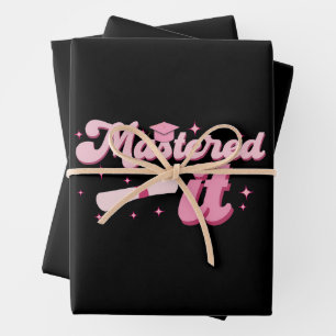 Mastered It Masters Degree Graduate MBA Graduation Wrapping Paper Sheet