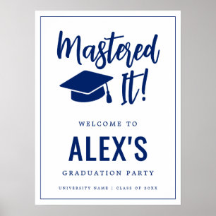 Mastered It Masters Degree Graduation Welcome Poster