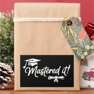 Mastered It Masters Graduation Graduate Grad Rectangular Sticker